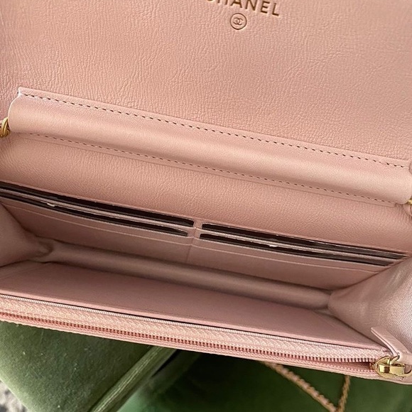 Chanel 17c Pink Distressed Calfskin WOC Crossbody - Picture 7 of 10